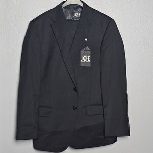 Joseph Abboud Black Slim Fit 3 Piece Suit 46/40W